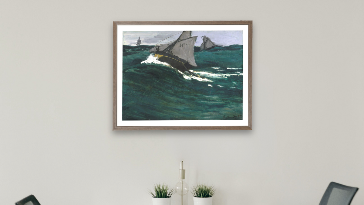 Vincent van Gogh by Claude Monet, shown at 30 × 40 in (76.2 × 101.6 cm) in Arber Light Walnut, boardroom