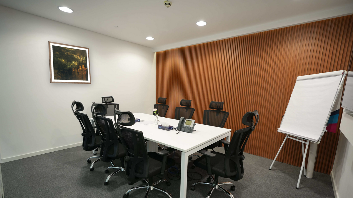 The Voyage by Arthur Bowen Davies, shown at 32 × 40 in (81.3 × 101.6 cm) in Arber Light Walnut, boardroom